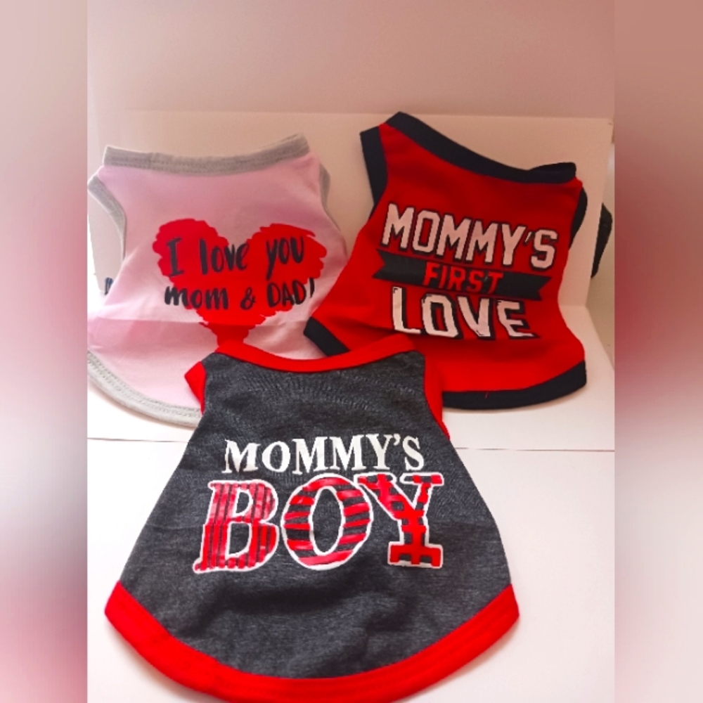 Mommy's Boy Dog Shirts Set XS